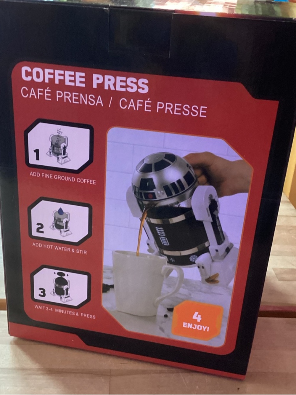 Star Wars R2-D2 Silver Coffee Press - Novelty French Press